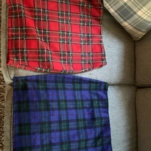 Blue And Red Plaid skirts